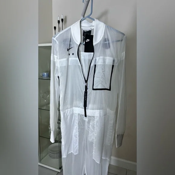Nike Activewear Women's Sheer White Jumpsuit sz S